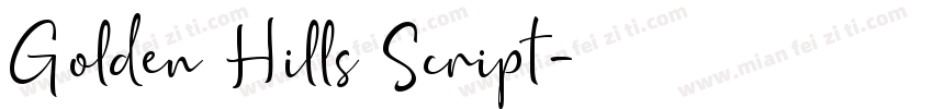 Golden Hills Script字体转换